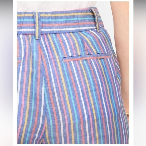 Talbots Tie Waist Shorts in Sunshine Stripe - Picture 3 of 12